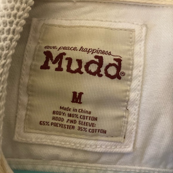 BNWT WHITE DENIM HOODED JACKET SIZE MEDIUM - Picture 2 of 4